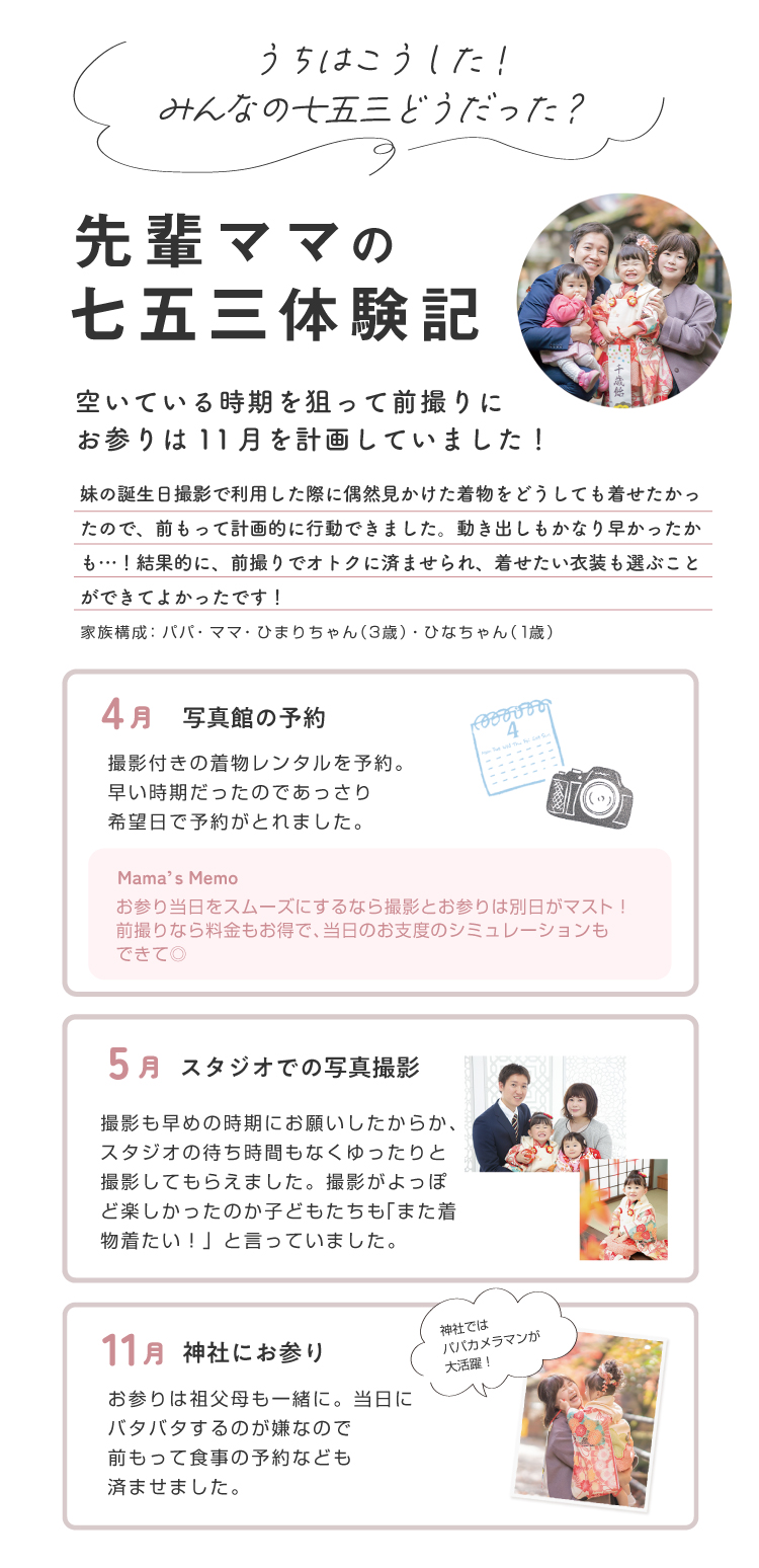 先輩ママの七五三体験記