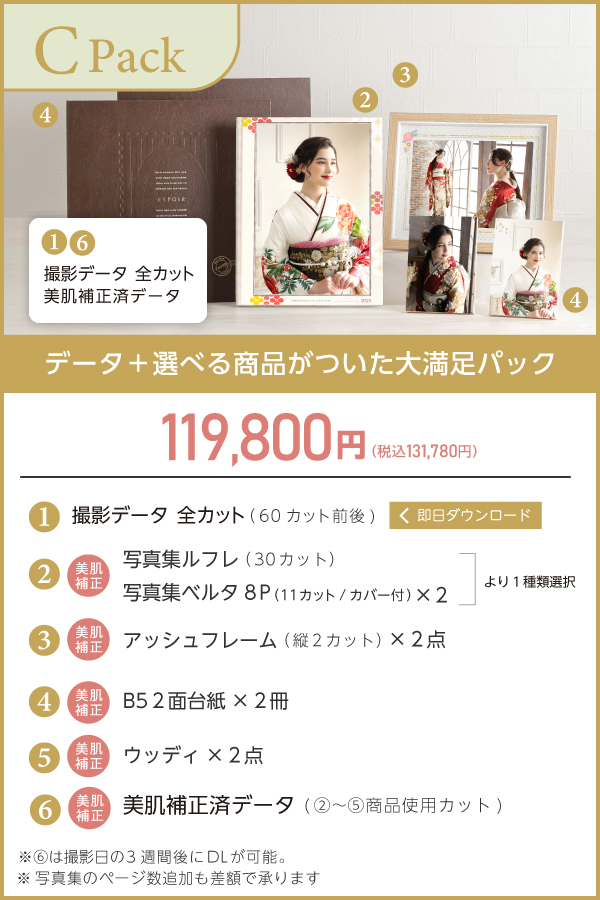タートルの振袖撮影 おすすめプラン