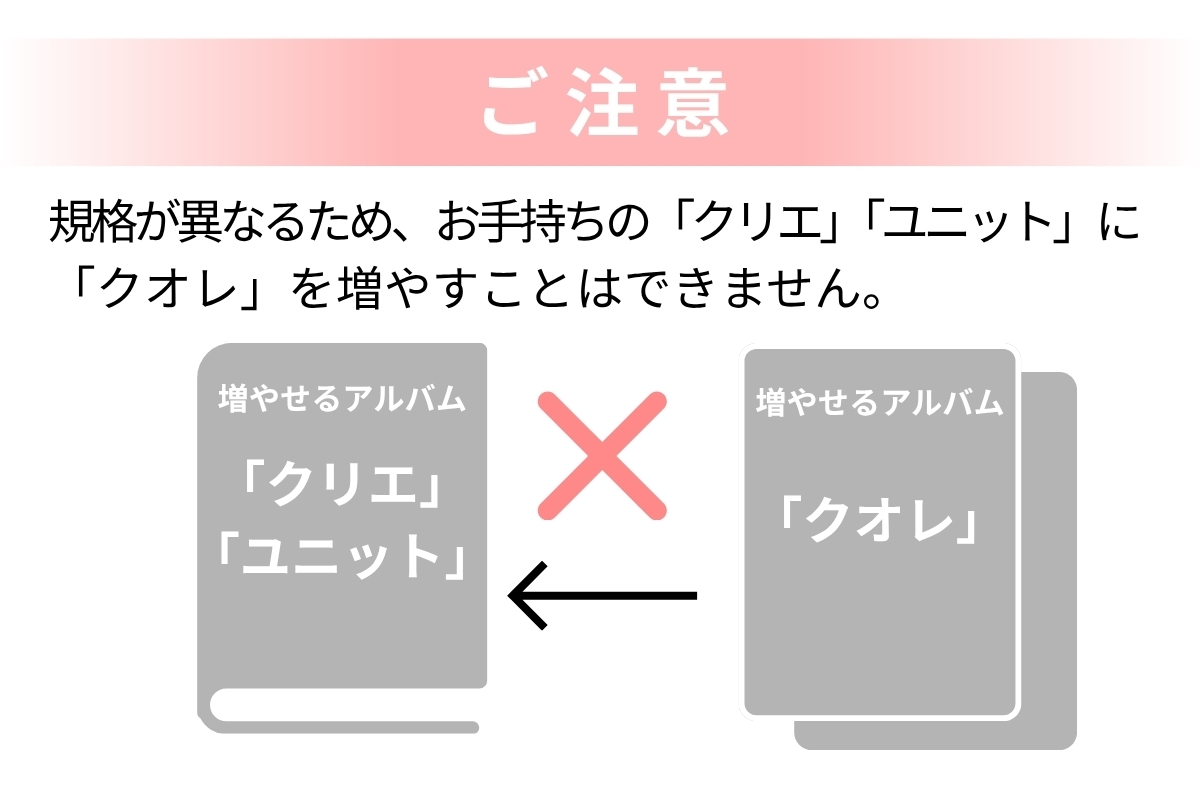 「クリエ」「ユニット」で作成されたお写真の作り変えはお受けできませんのでご了承ください。